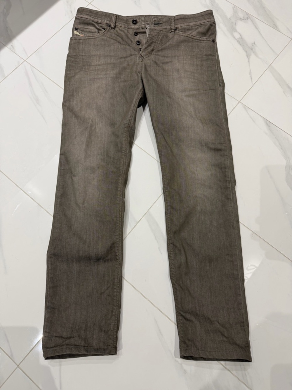 Diesel Men's Straight Jeans in Faded Gray